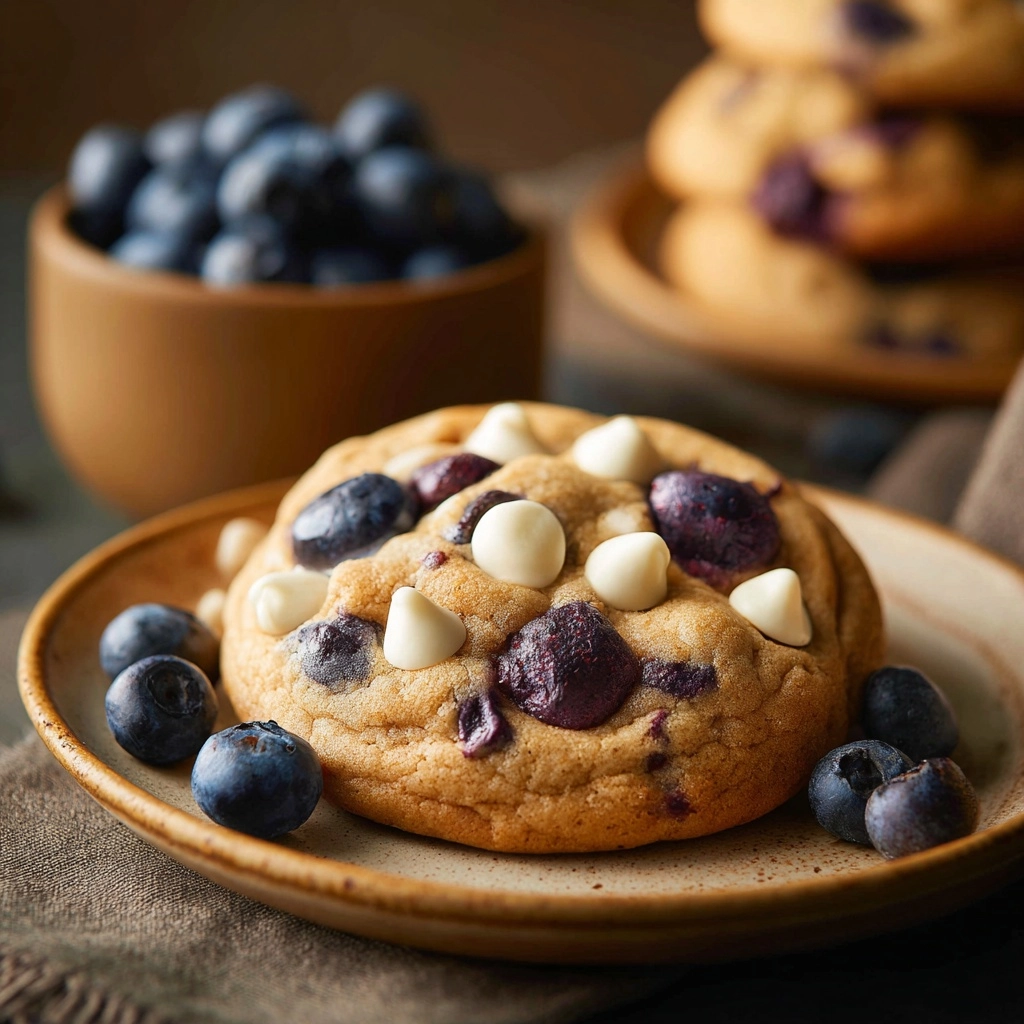 Blueberry White Chocolate Chip Cookies Recipe - Recipe Image