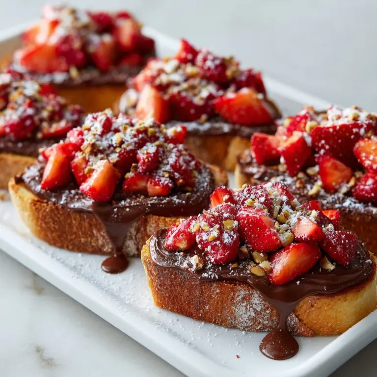 Chocolate Strawberry Bruschetta Dessert Recipe