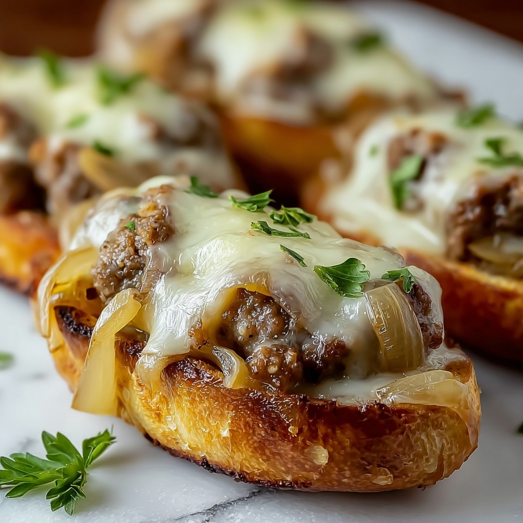 Cheesy French Onion Meatball Subs Recipe - Recipe Image