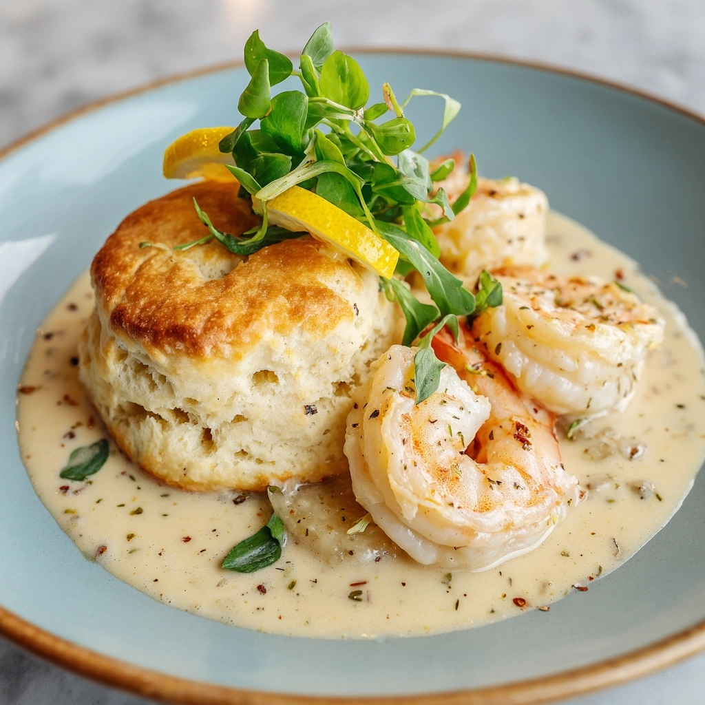 Creamy Shrimp and Biscuits Recipe - Recipe Image