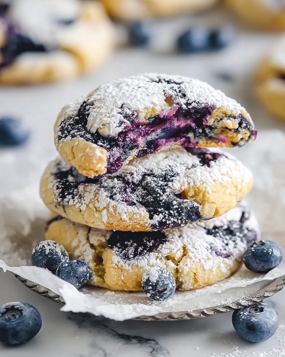 Blueberry Crinkle Cookies Recipe - Recipe Image