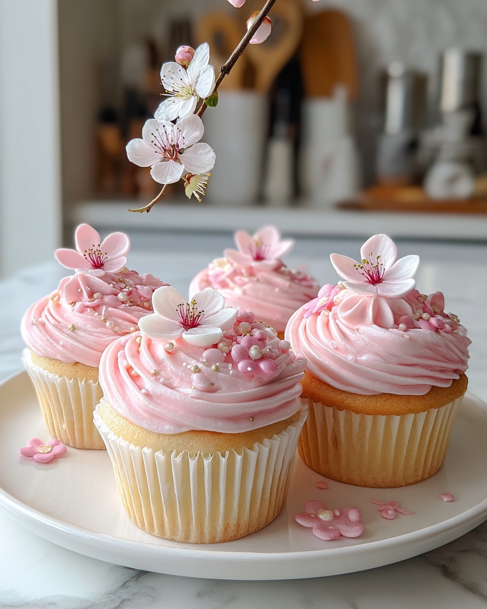 Cherry Blossom Cupcakes Recipe - Recipe Image