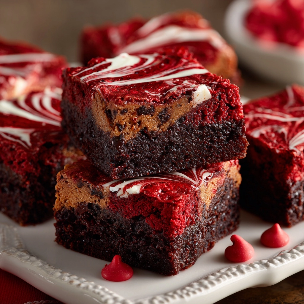 Kiss Me Red Velvet Brownies Recipe - Recipe Image