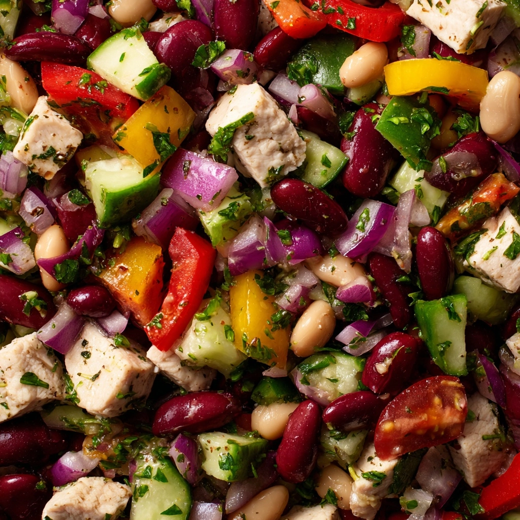 Dense Bean Chicken Salad Recipe - Recipe Image