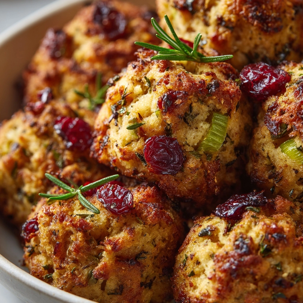 Cranberry & Turkey Stuffing Balls Recipe - Recipe Image