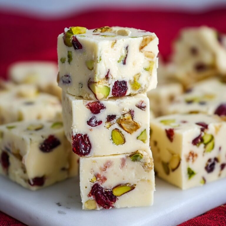 White Chocolate Cranberry Pistachio Fudge Recipe