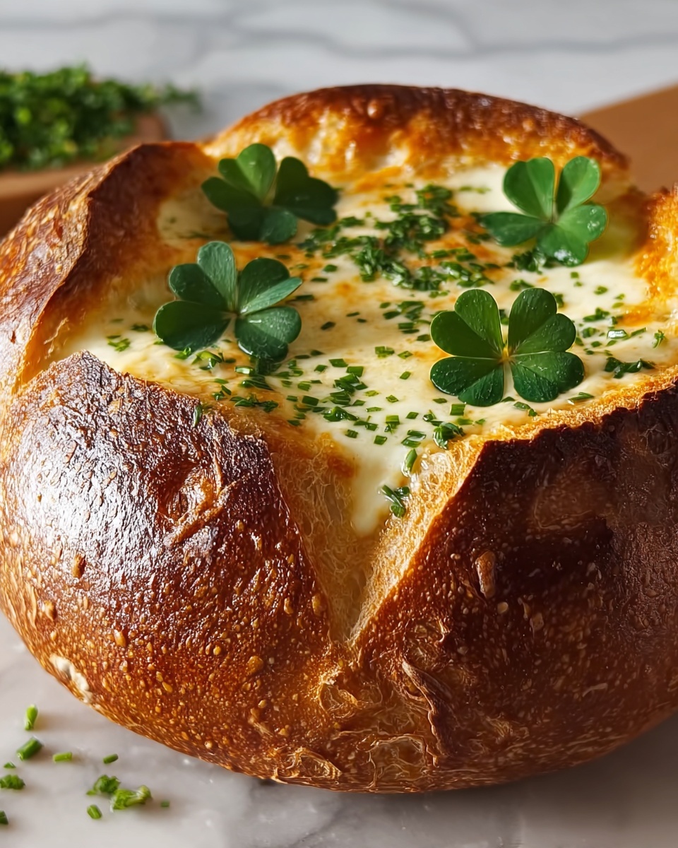 Clover-Shaped Bread Bowl Recipe - Recipe Image