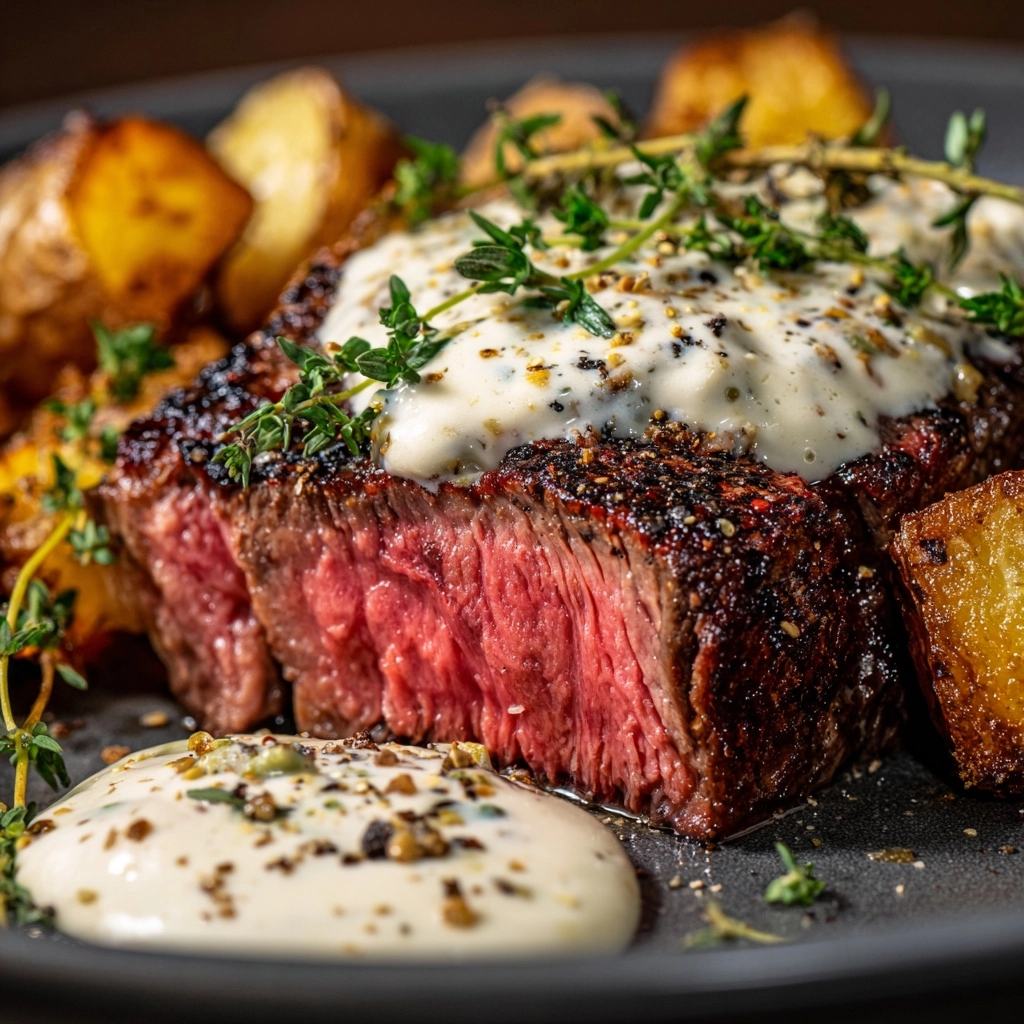 Roasted Beef Tenderloin with Creamy Horseradish Sauce Recipe - Recipe Image