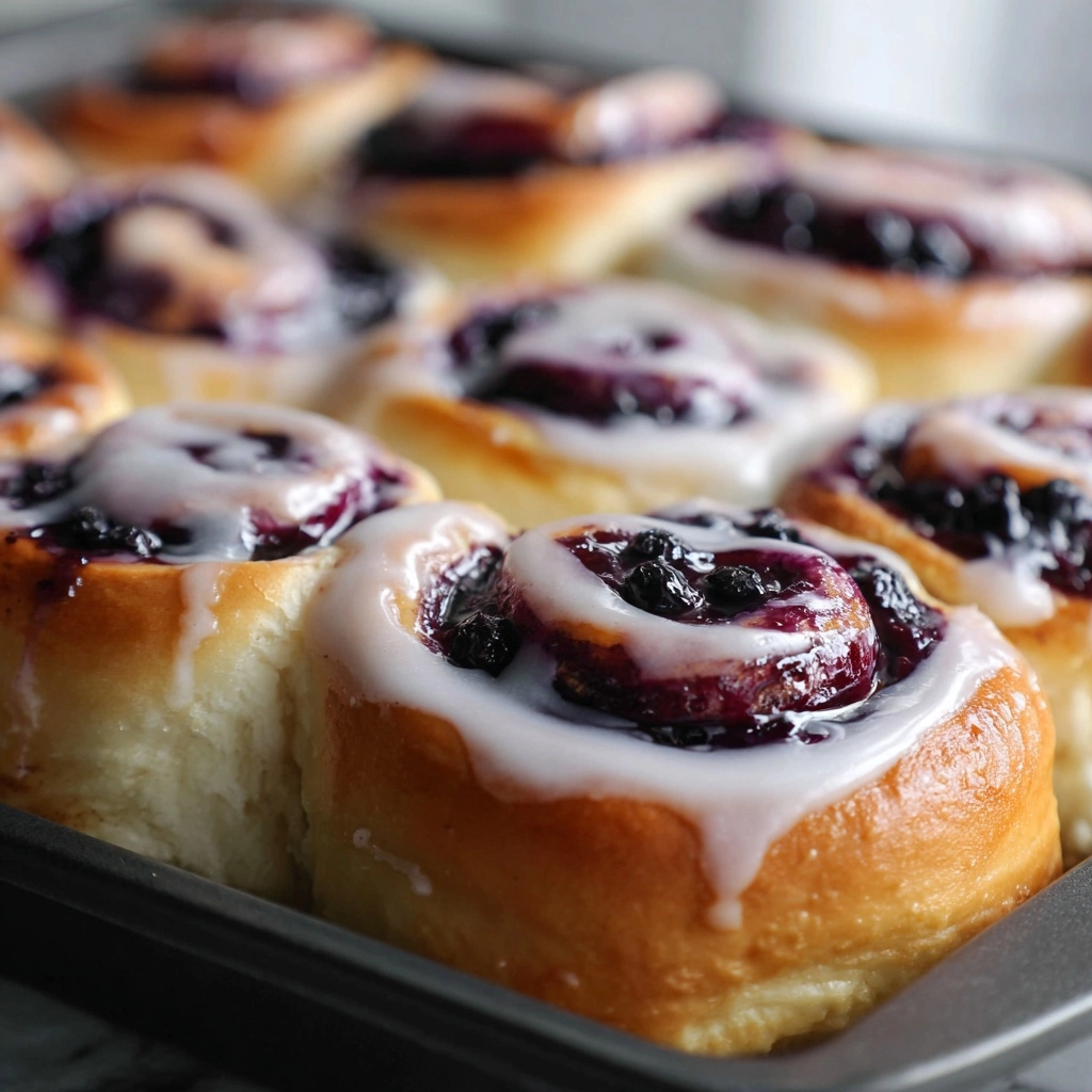 Blueberry Cheesecake Swirl Rolls Recipe - Recipe Image