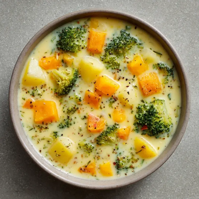 Broccoli Potato Cheese Soup Recipe