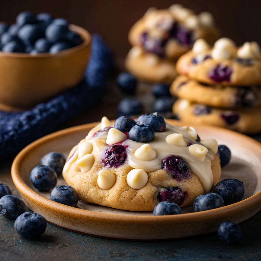 Blueberry White Chocolate Chip Cookies Recipe - Recipe Image