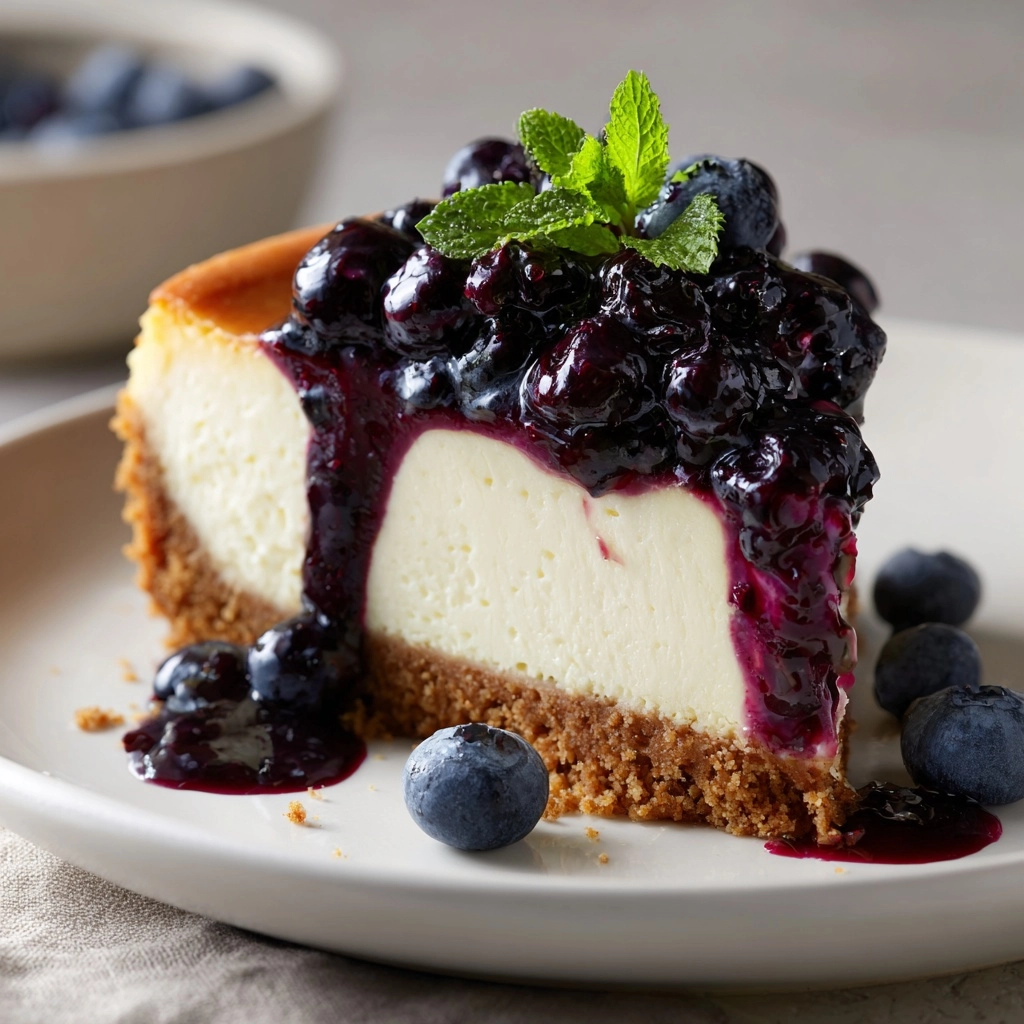 No-Bake Blueberry Cheesecake Recipe - Recipe Image