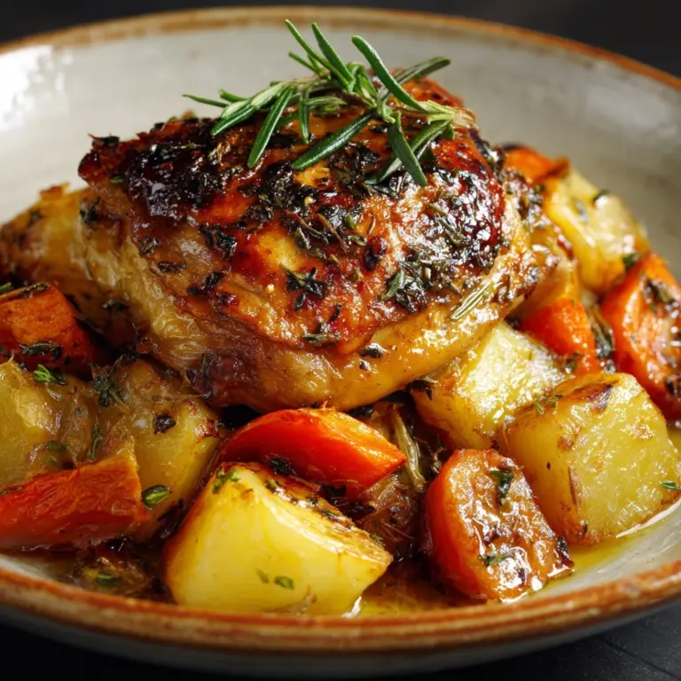 Roasted Chicken with Herb Vegetables Recipe
