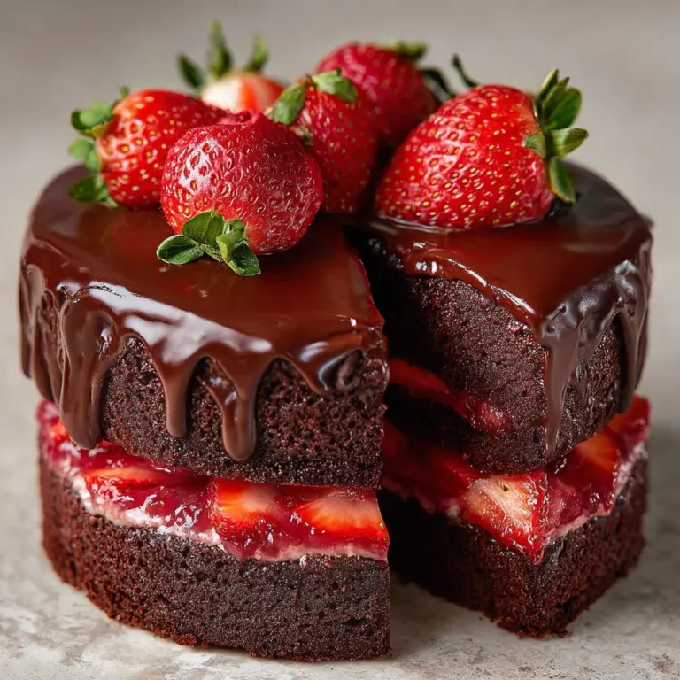 Chocolate Cake with Strawberry Filling Recipe
