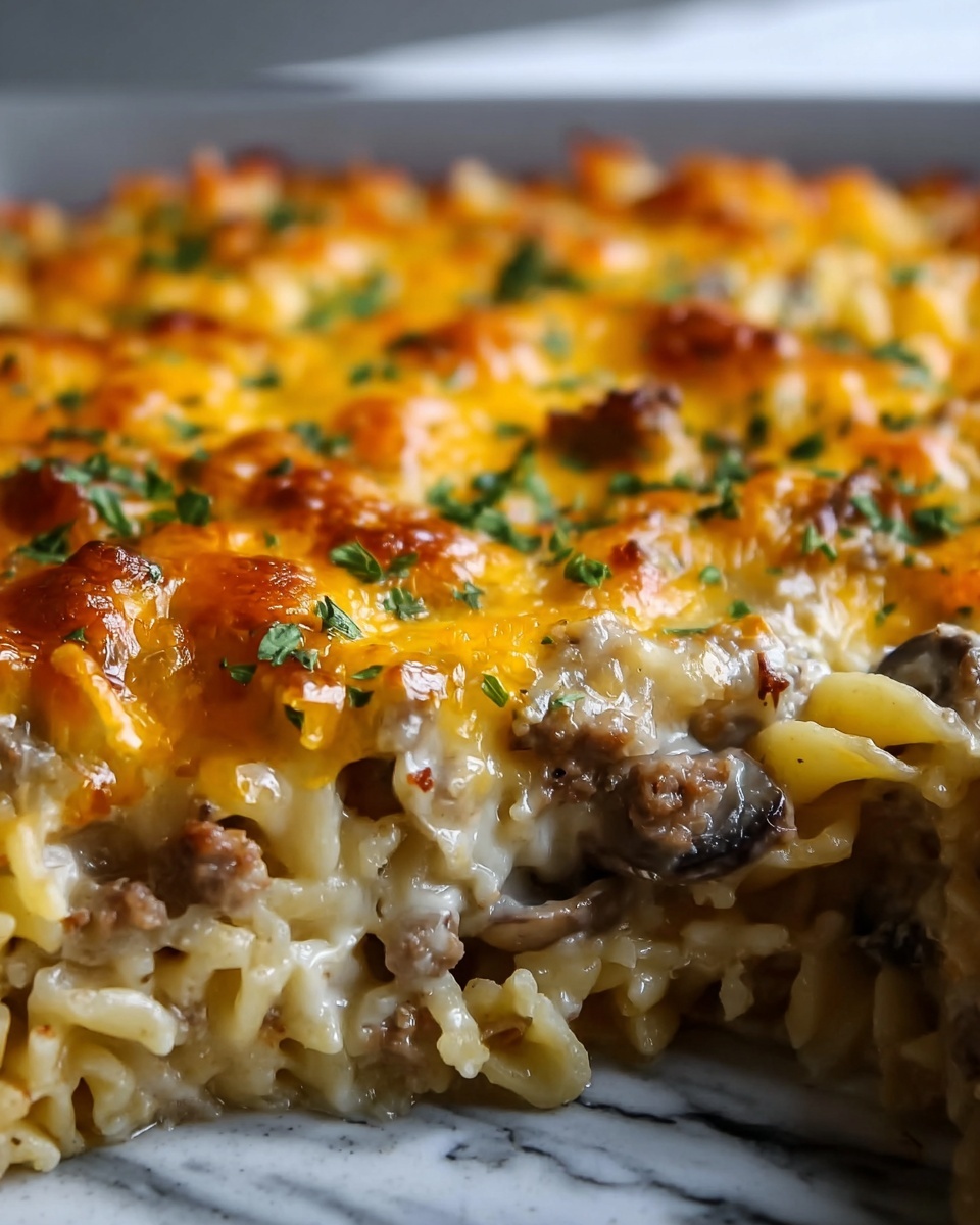 Cheesy Ground Beef & Rice Casserole Recipe - Recipe Image