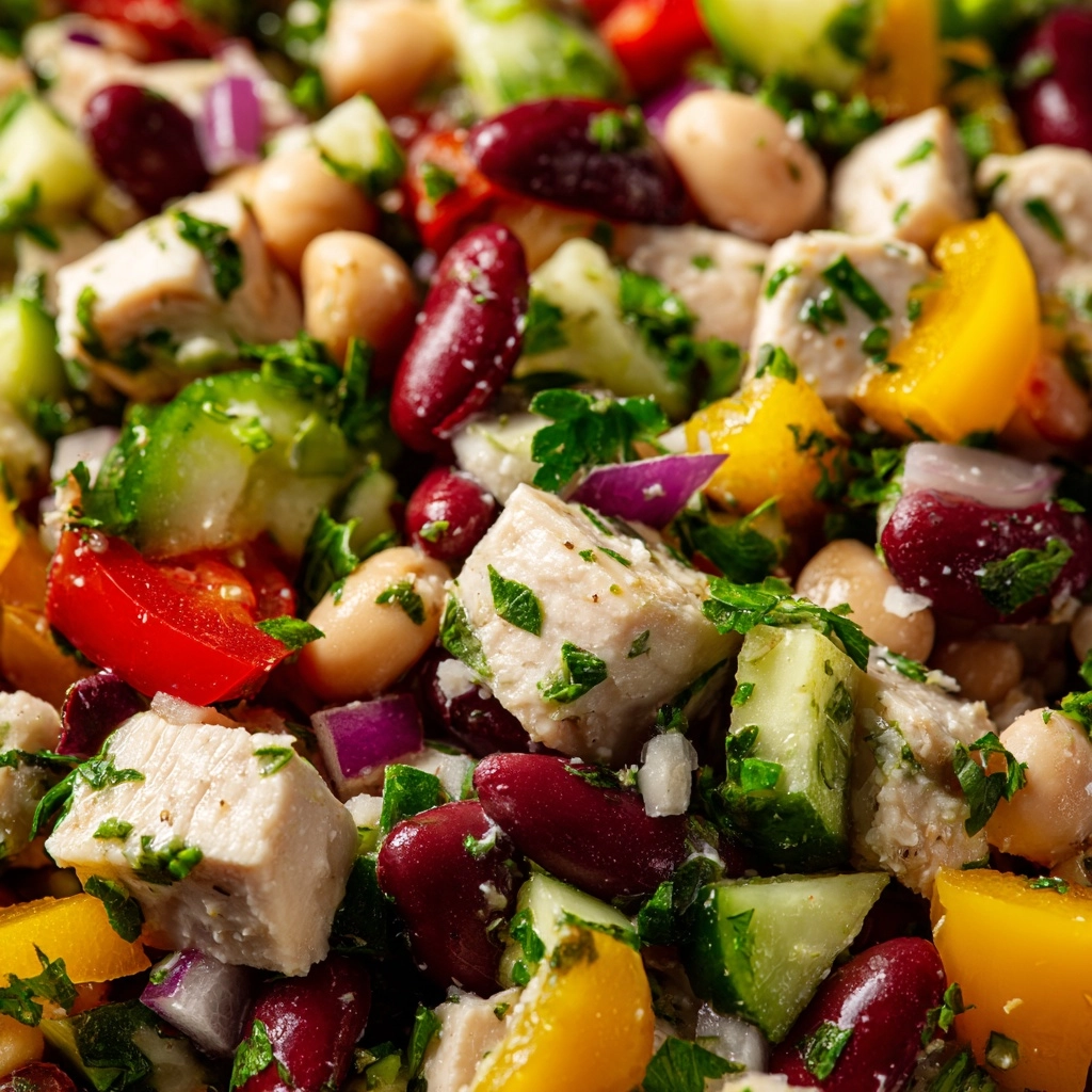 Dense Bean Chicken Salad Recipe - Recipe Image