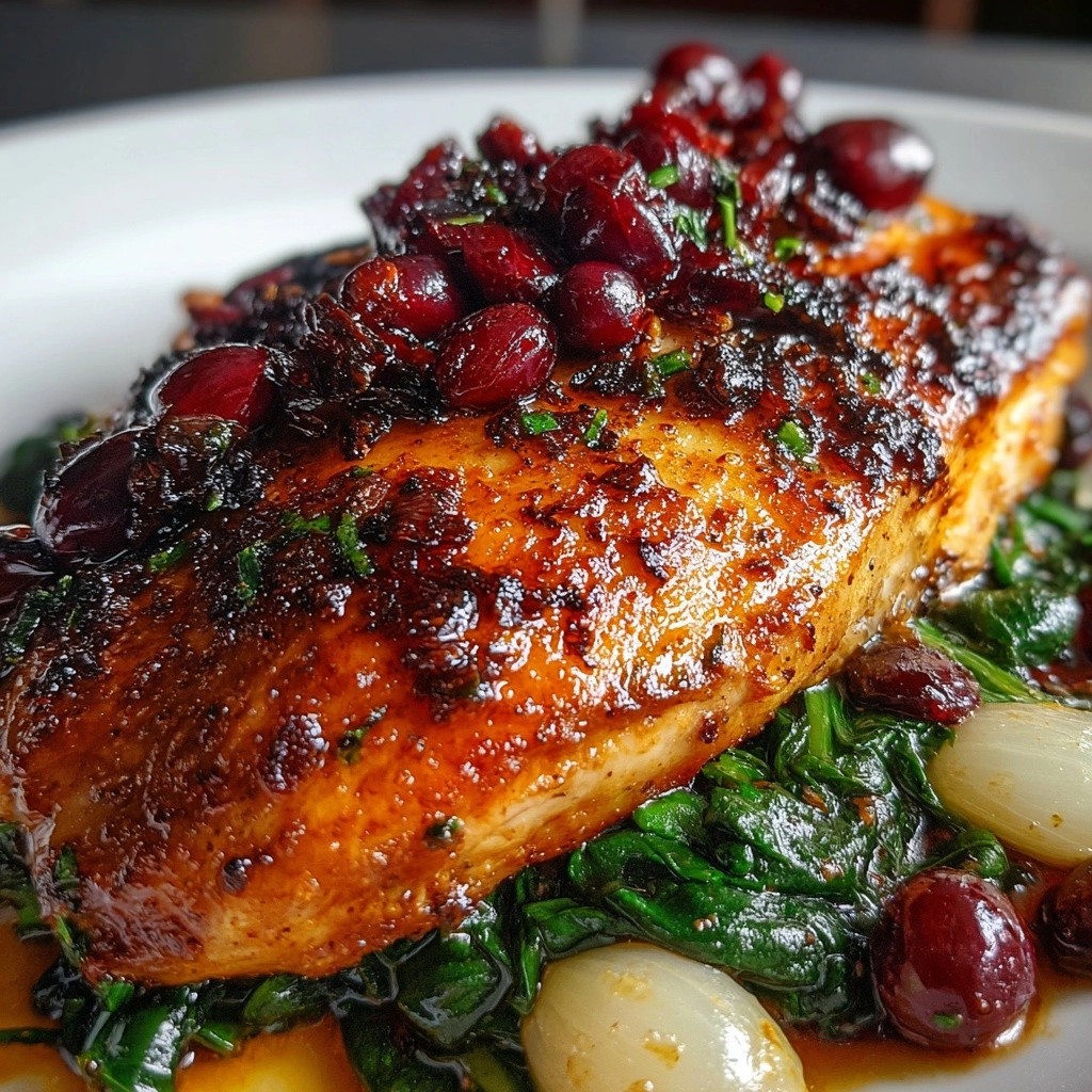 Cranberry & Spinach Stuffed Chicken Breasts with Brie Recipe - Recipe Image