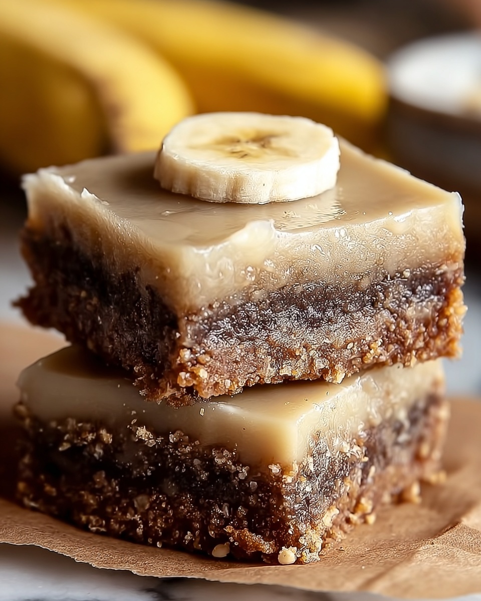 Banana Bread Brownies with Vanilla Glaze Recipe - Recipe Image