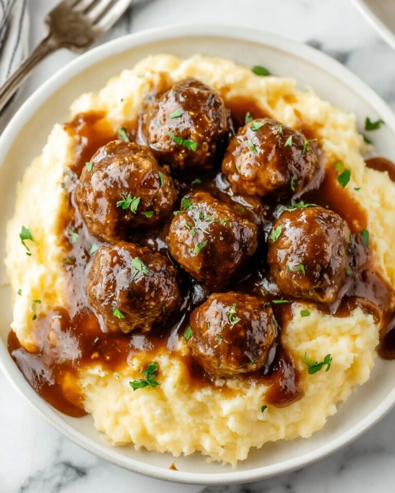 Tasty Slow Cooker Salisbury Steak Meatballs Recipe