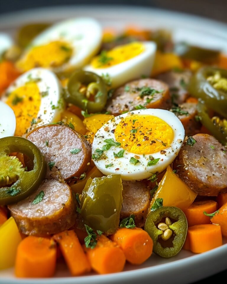 Pickled Eggs, Sausages, Jalapeños, and Carrots Recipe
