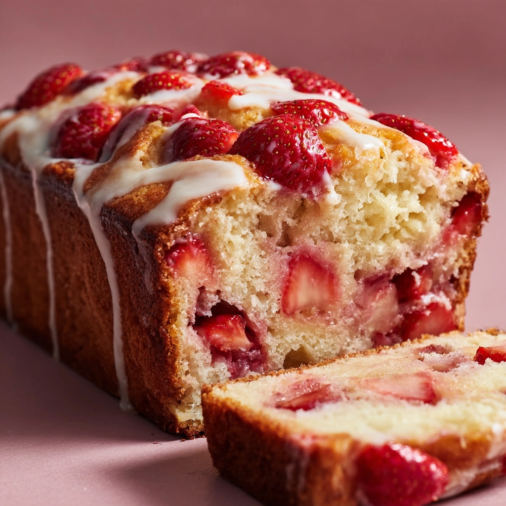 Sourdough White Chocolate Chip Strawberry Bread Recipe - Recipe Image
