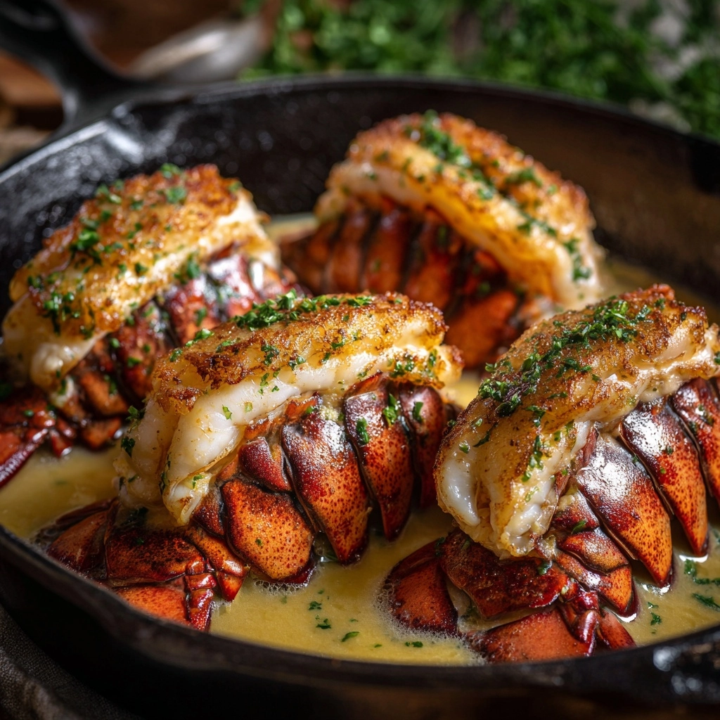 Creamy Garlic Butter Lobster Tails Recipe - Recipe Image