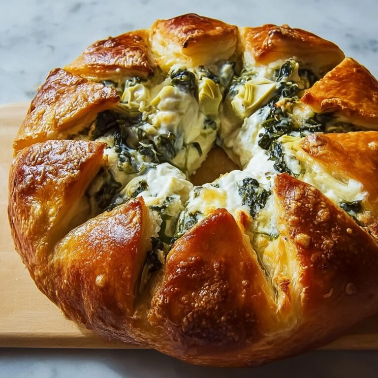 Spinach Artichoke Dip Bread Ring: A Cheesy Delight Recipe