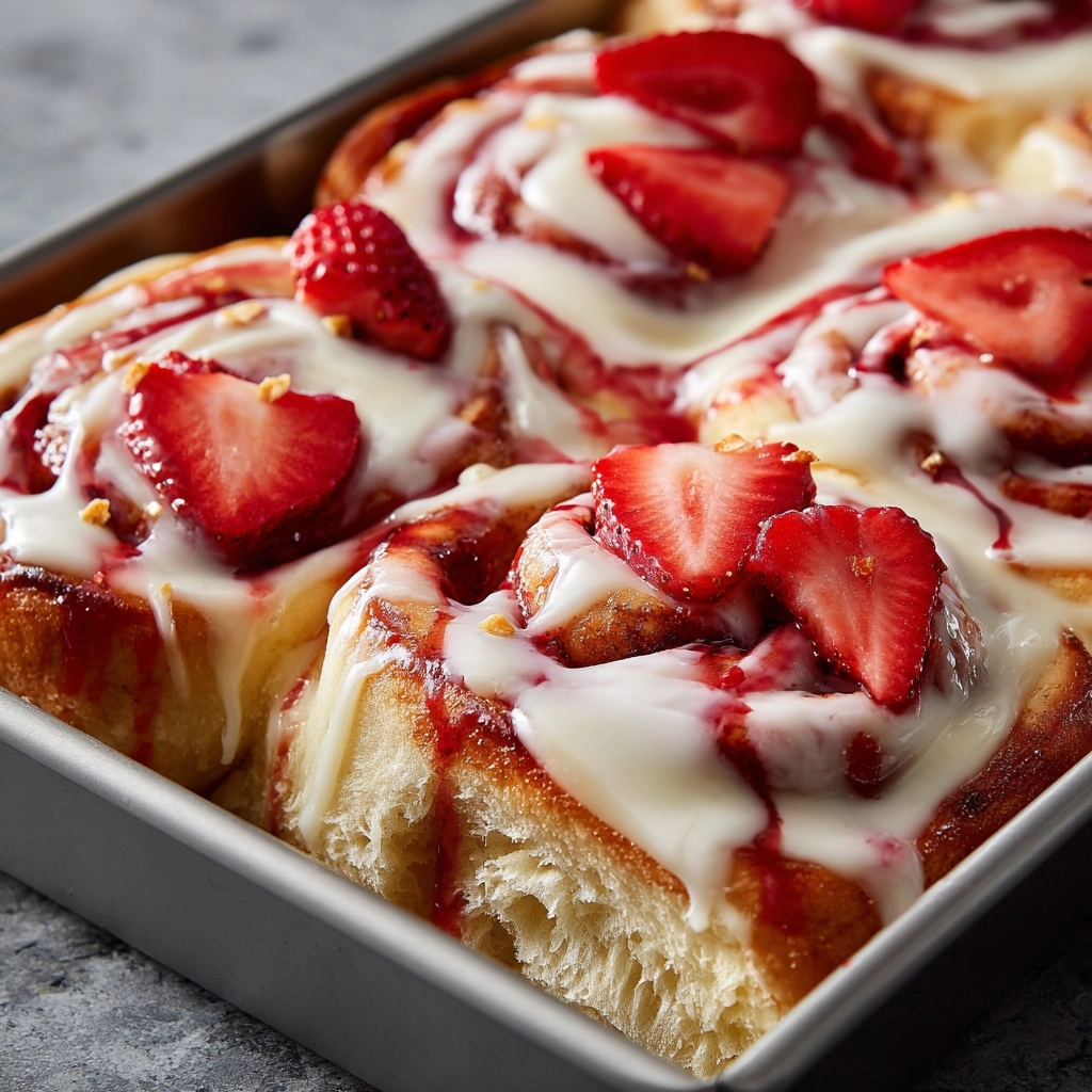 Strawberry Cheesecake Cinnabon Rolls Recipe - Recipe Image