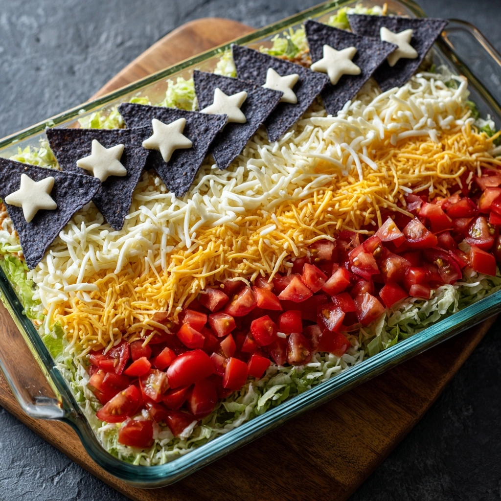 Taco Salad Flag Recipe - Recipe Image