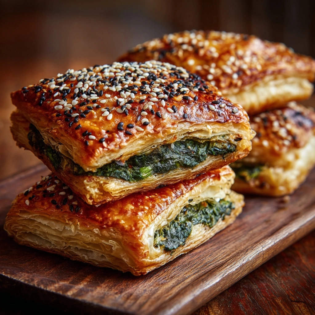 Addictive Spinach Stuffed Pastry Recipe - Recipe Image