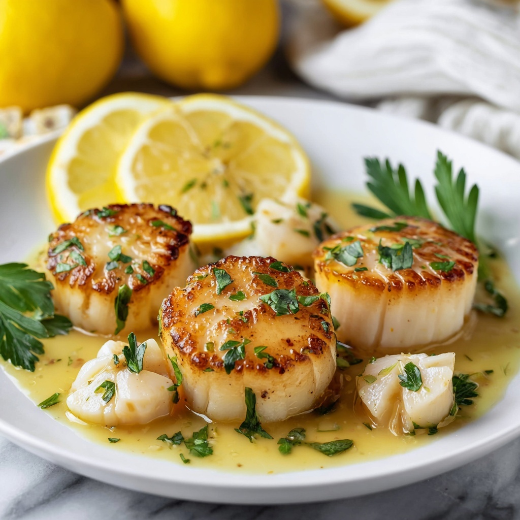 Scallops with Butter, Lemon, and Caper Sauce Recipe - Recipe Image