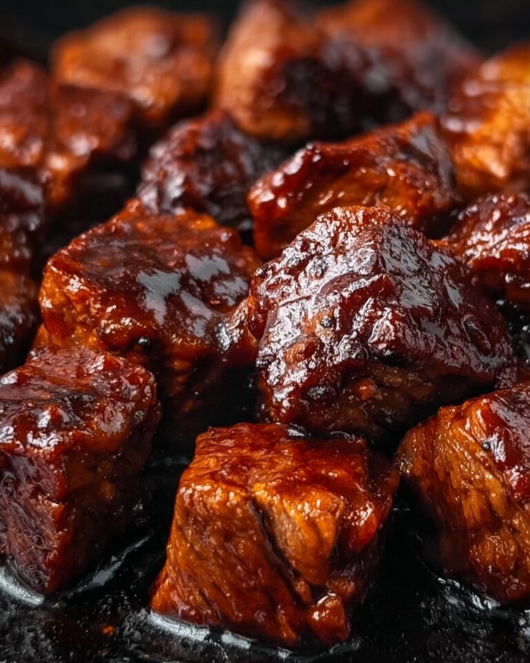 Air Fryer Tangy Honey BBQ Steak Bites Recipe