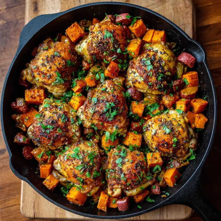 One-Pan Chicken and Sweet Potato Skillet Recipe