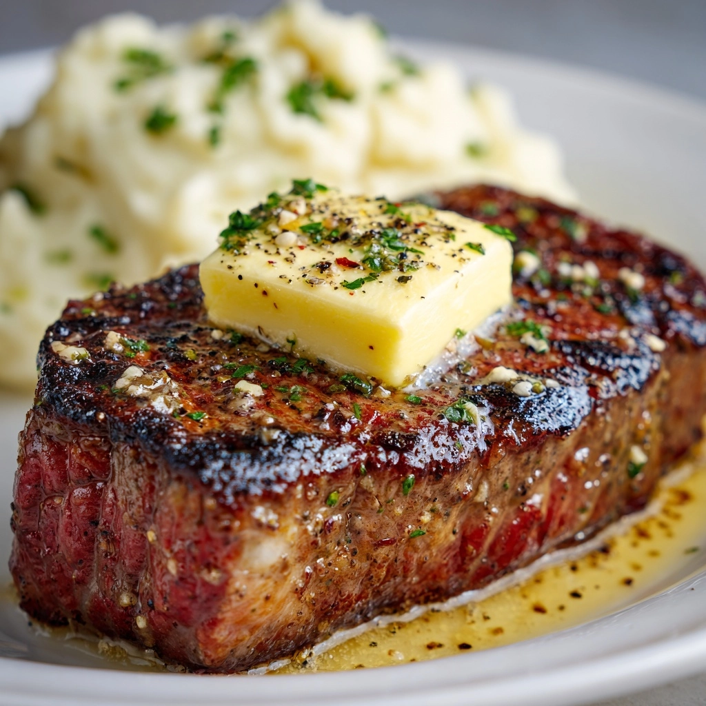 Marinated Air Fryer Ribeye Steak Recipe - Recipe Image