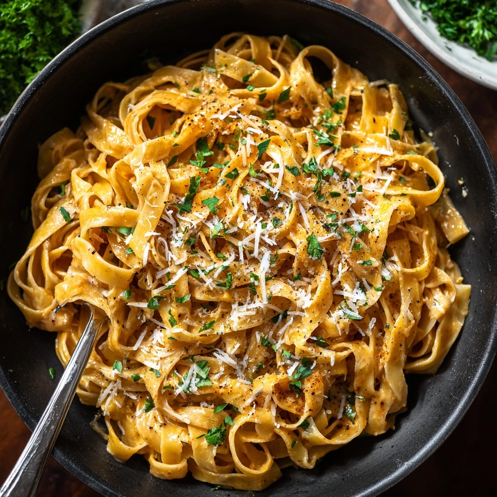 Creamy Red Pepper Alfredo Sauce Recipe - Recipe Image