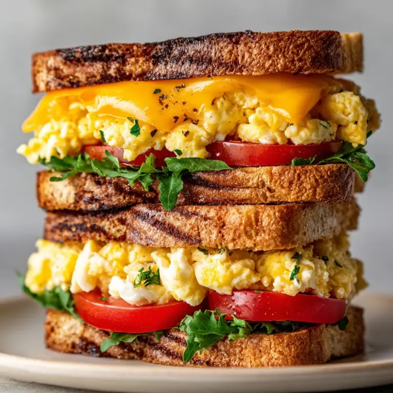High Protein Vegetarian Breakfast Sandwiches Recipe