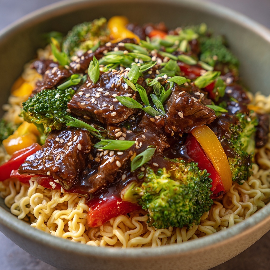 Sticky Beef Noodles Recipe - Recipe Image