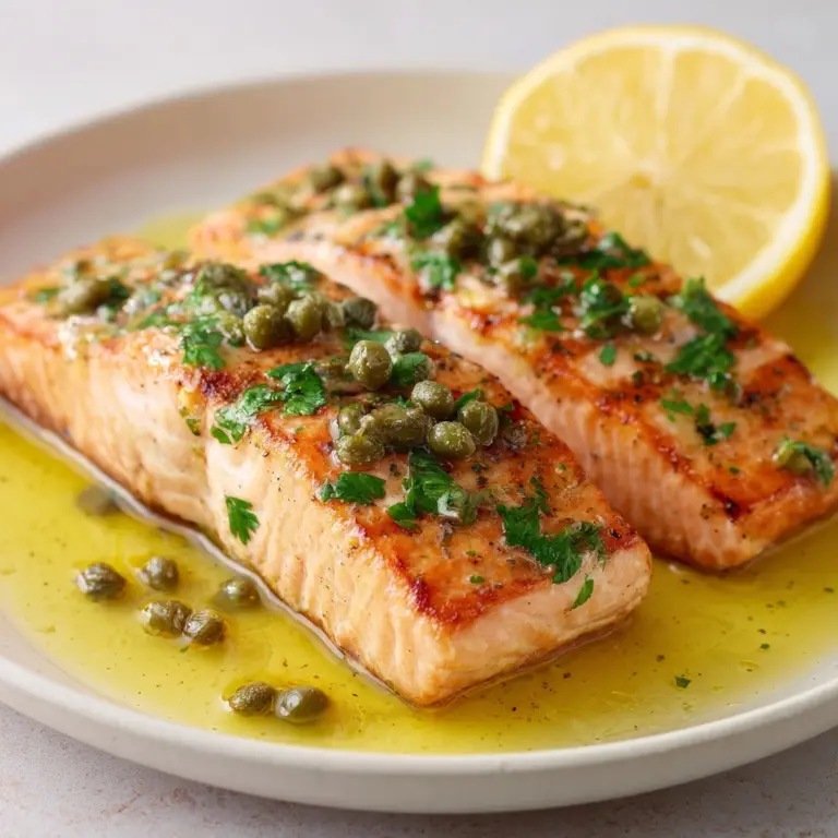 Seared Tuna Steaks with Lemon, Caper & Parsley Butter Recipe