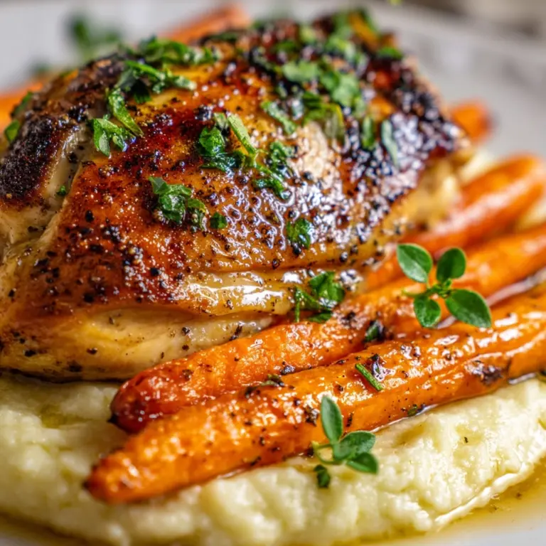 Garlic Herb Chicken & Carrot Plate Recipe