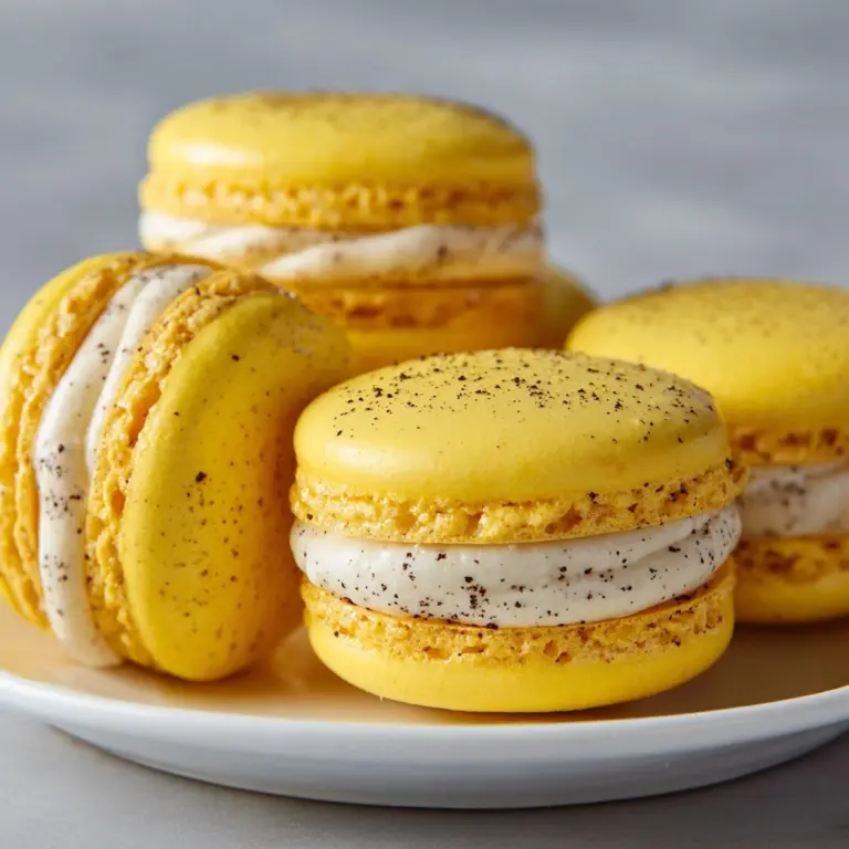 Lemon Poppy Seed Macarons Recipe