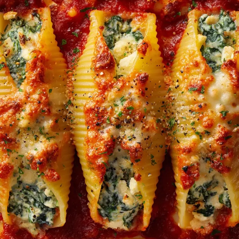 Shrimp and Spinach Stuffed Pasta Rolls with Roasted Red Pepper Cream Recipe