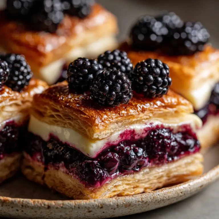 Blackberry Cream Cheese Puff Pastry Bites Recipe