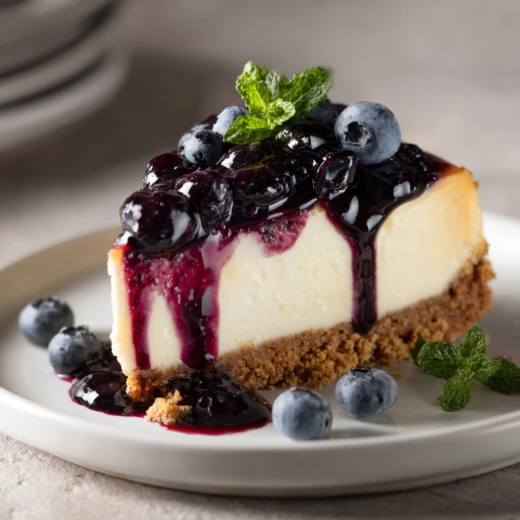 No-Bake Blueberry Cheesecake Recipe - Recipe Image