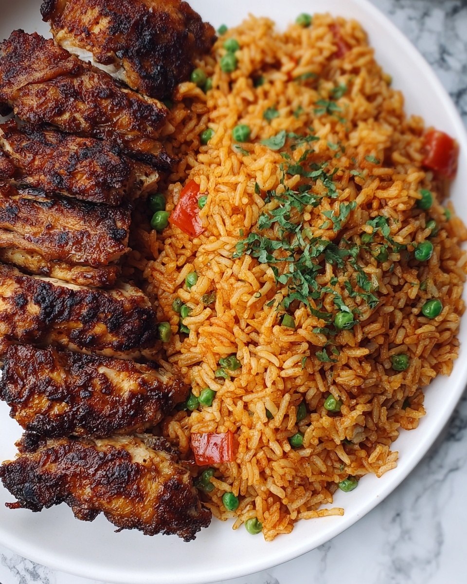 Homemade Jollof Rice and Chicken Recipe - Recipe Image