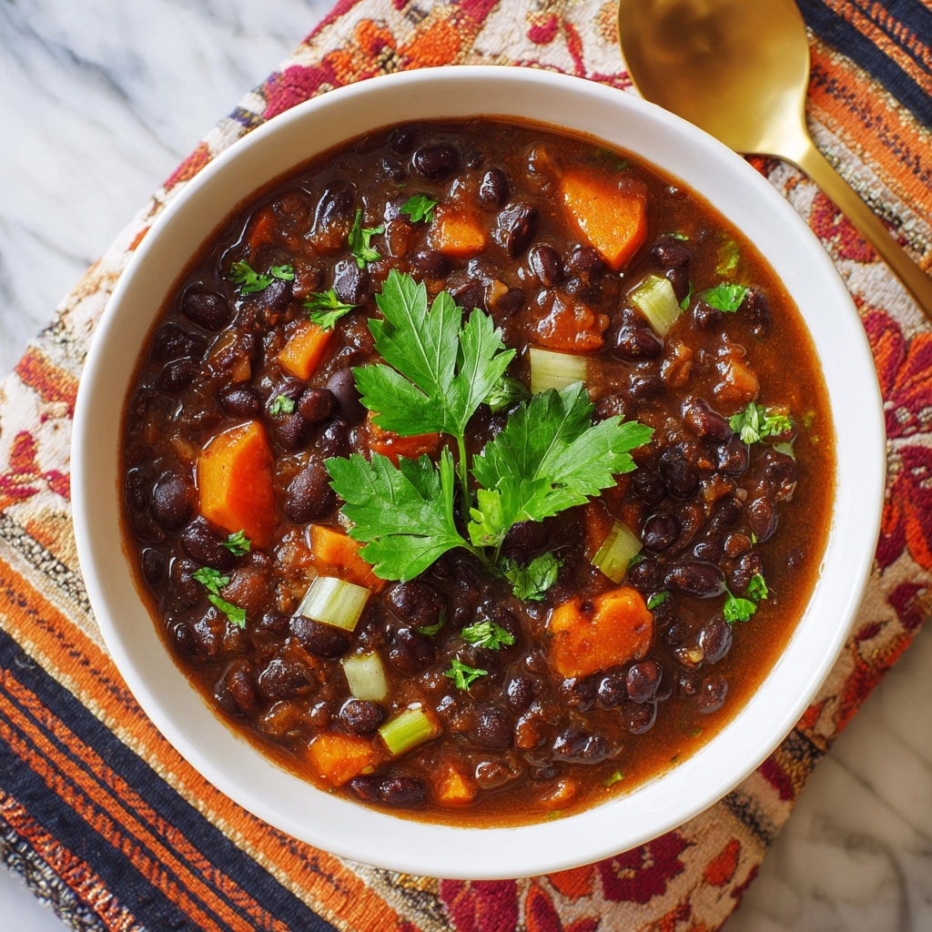 Easy Black Bean Salsa Soup Recipe - Recipe Image