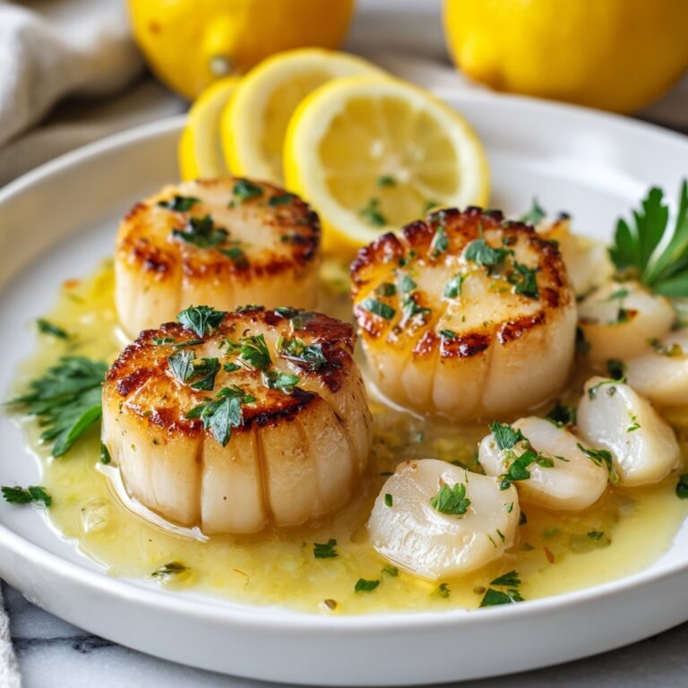 Scallops with Butter, Lemon, and Caper Sauce Recipe