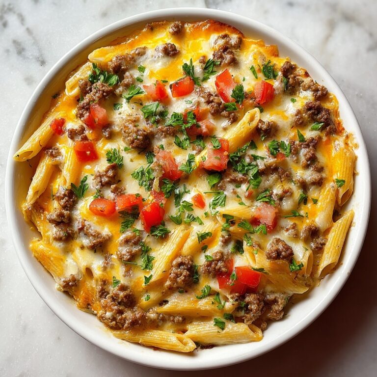Creamy Rotel Pasta with Ground Beef Recipe