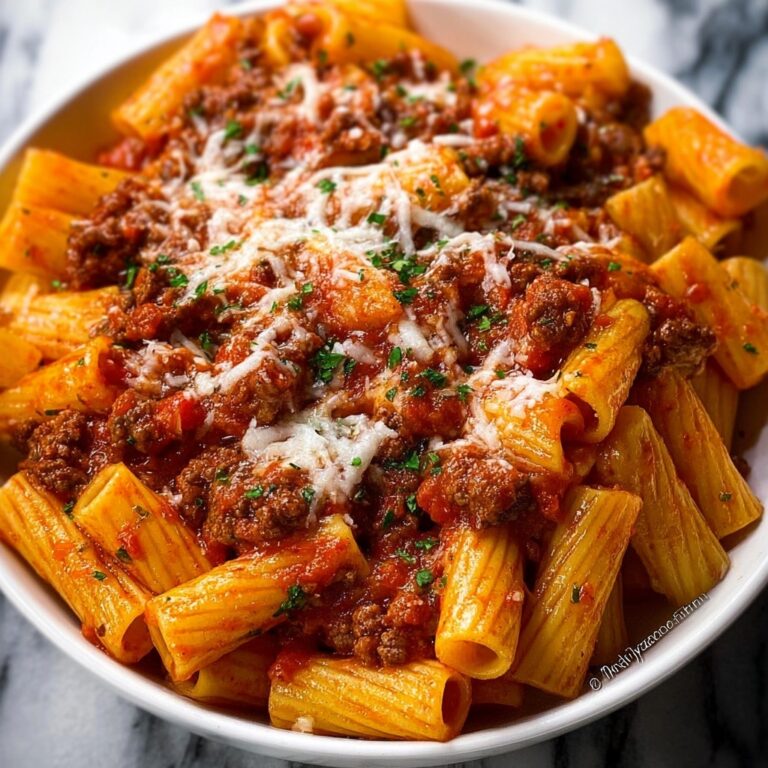 Creamy Velveeta Rigatoni with Italian Beef Marinara Recipe