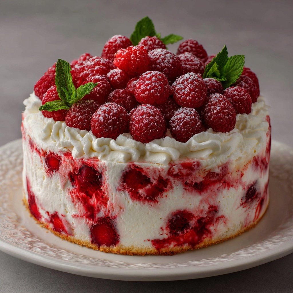 Irresistible Raspberry Ripple Ice Cream Cake Recipe - Recipe Image