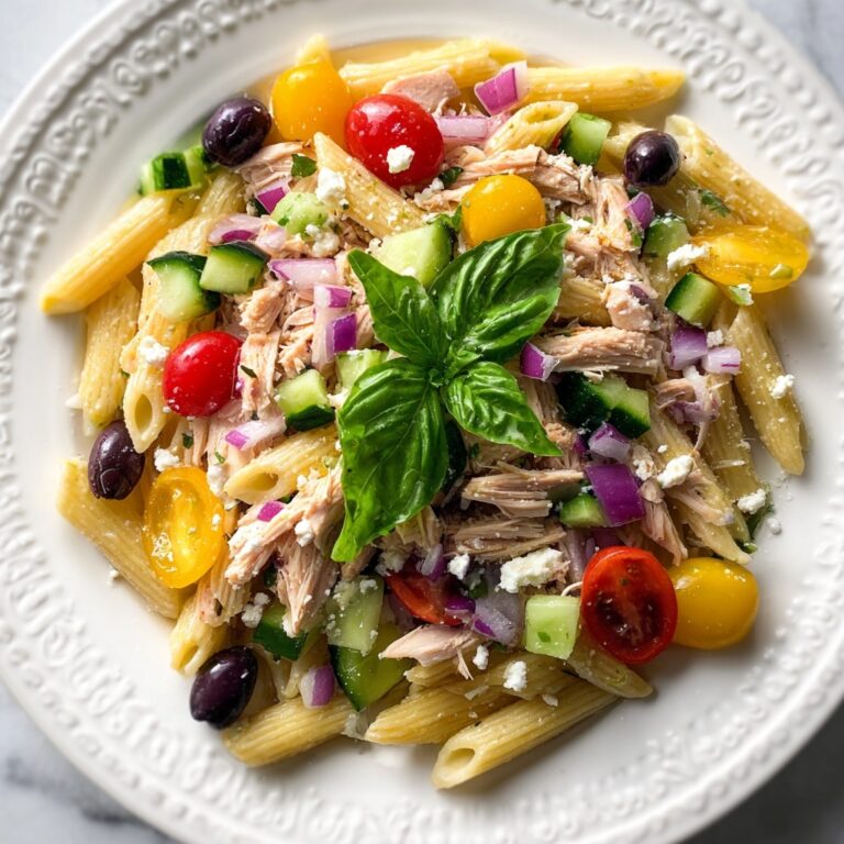 Chicken Pasta Salad with Vegetables and Feta Recipe